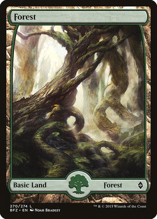 Forest (270) - Full Art [Battle for Zendikar] | Magic Magpie