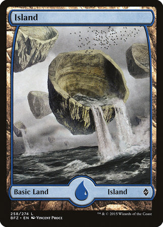 Island (258) - Full Art [Battle for Zendikar] | Magic Magpie
