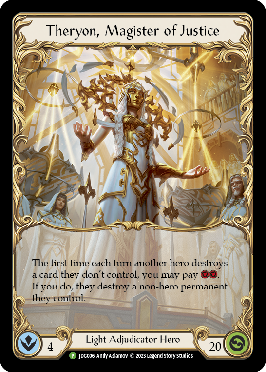 Theryon, Magister of Justice [JDG006] (Promo)  Cold Foil | Magic Magpie