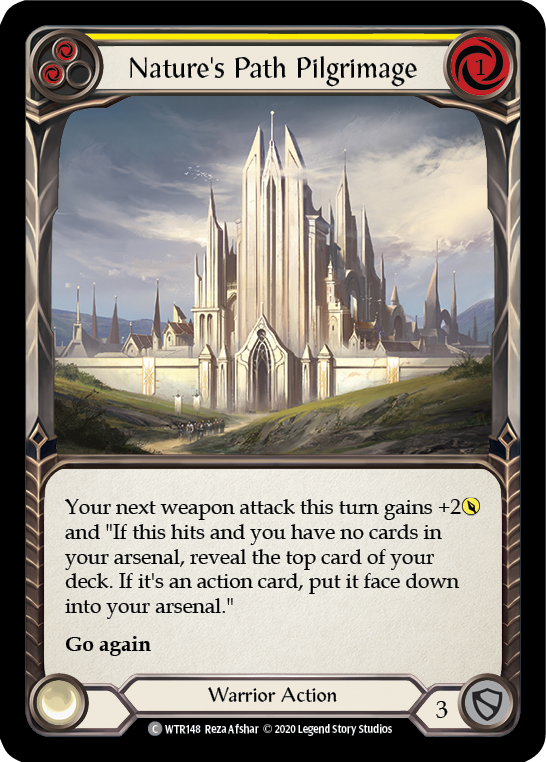 Nature's Path Pilgrimage (Yellow) [U-WTR148] (Welcome to Rathe Unlimited)  Unlimited Rainbow Foil | Magic Magpie