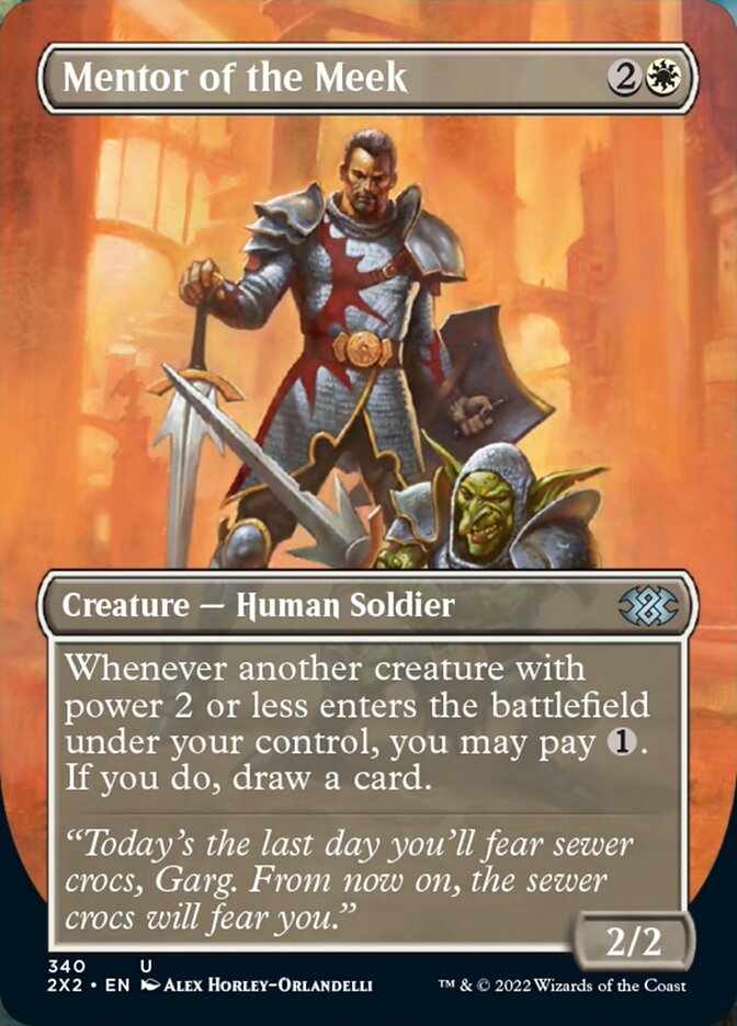Mentor of the Meek (Borderless Alternate Art) [Double Masters 2022] | Magic Magpie