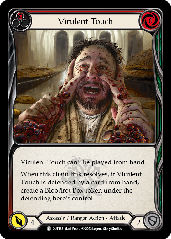 Virulent Touch (Red) [OUT168] (Outsiders)  Rainbow Foil | Magic Magpie