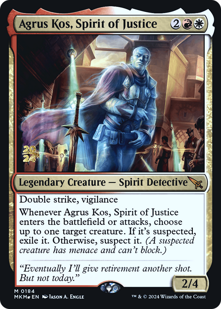 Agrus Kos, Spirit of Justice [Murders at Karlov Manor Prerelease Promos] | Magic Magpie