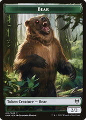 Human Warrior // Bear Double-Sided Token [Kaldheim Tokens] | Magic Magpie