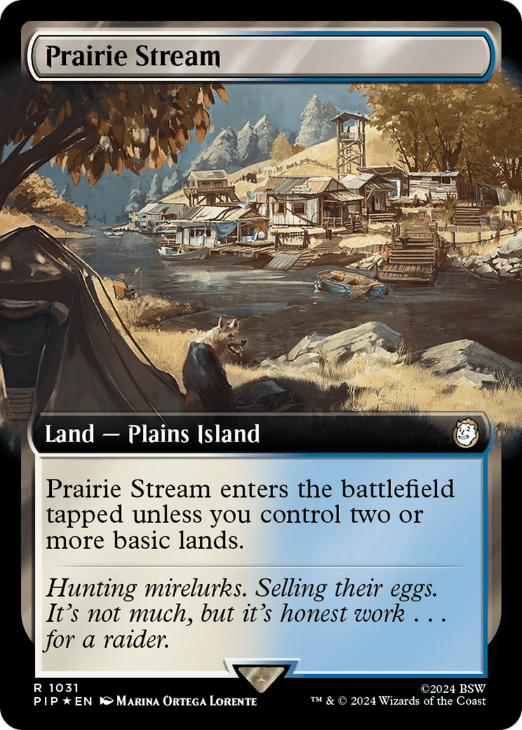 Prairie Stream (Extended Art) (Surge Foil) [Fallout] | Magic Magpie