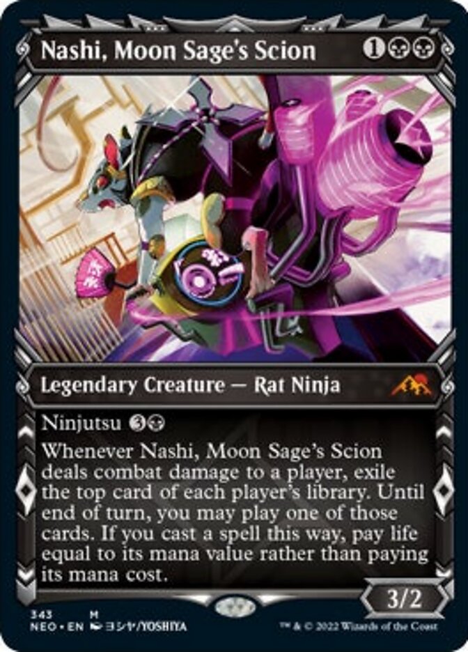 Nashi, Moon Sage's Scion (Showcase Ninja) [Kamigawa: Neon Dynasty] | Magic Magpie