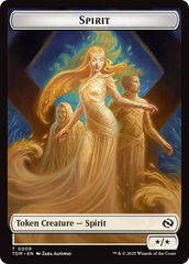 Spirit (0008) // Spirit (0009) Double-Sided Token [Tarkir: Dragonstorm Tokens] | Magic Magpie