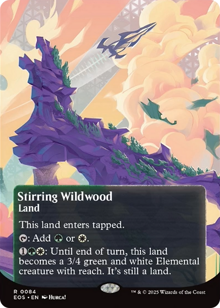 Stirring Wildwood (0084) (Borderless) [Edge of Eternities: Stellar Sights] | Magic Magpie