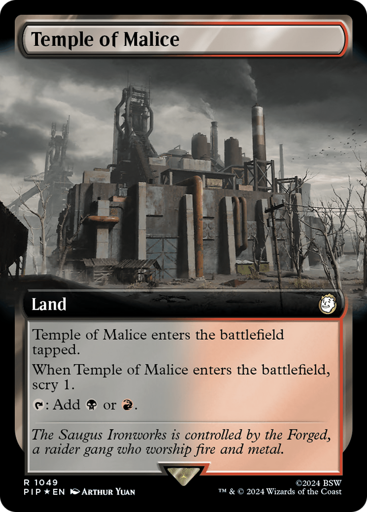 Temple of Malice (Extended Art) (Surge Foil) [Fallout] | Magic Magpie