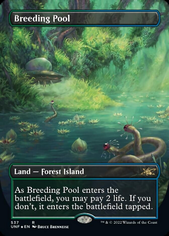 Breeding Pool (Borderless) (Galaxy Foil) [Unfinity] | Magic Magpie