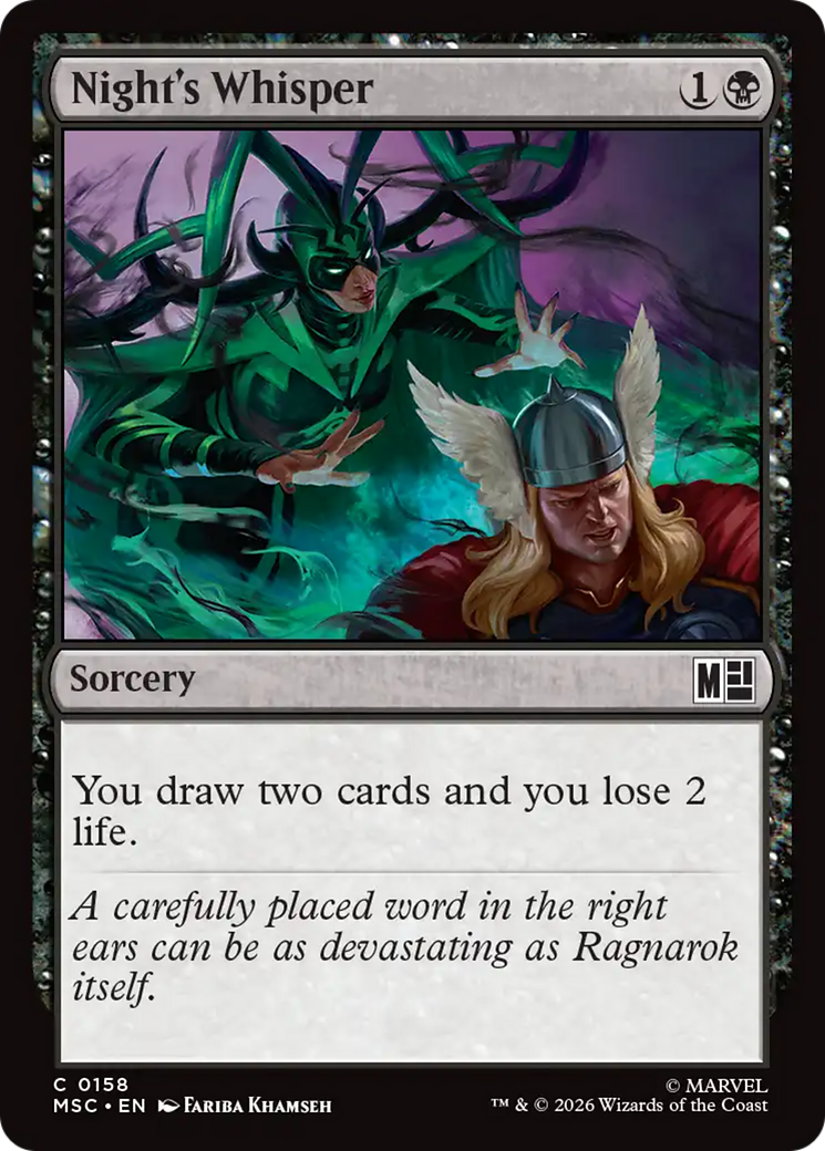 Night's Whisper (Surge Foil) [Marvel Super Heroes Commander] | Magic Magpie