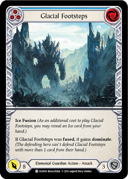 Glacial Footsteps (Blue) [OLD010] (Tales of Aria Oldhim Blitz Deck)  1st Edition Normal | Magic Magpie