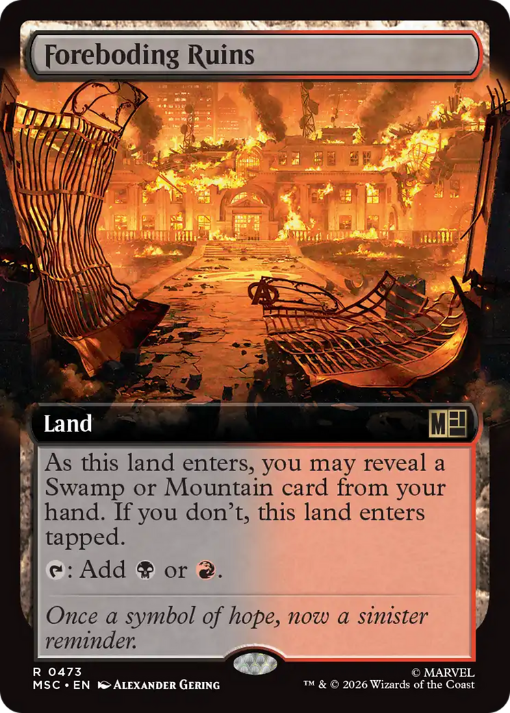 Foreboding Ruins (Extended Art) [Marvel Super Heroes Commander] | Magic Magpie