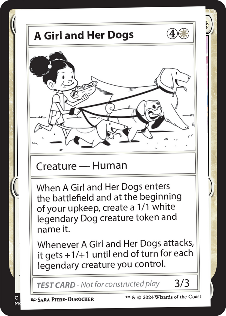 A Girl and Her Dogs [Mystery Booster 2 Playtest Cards] | Magic Magpie