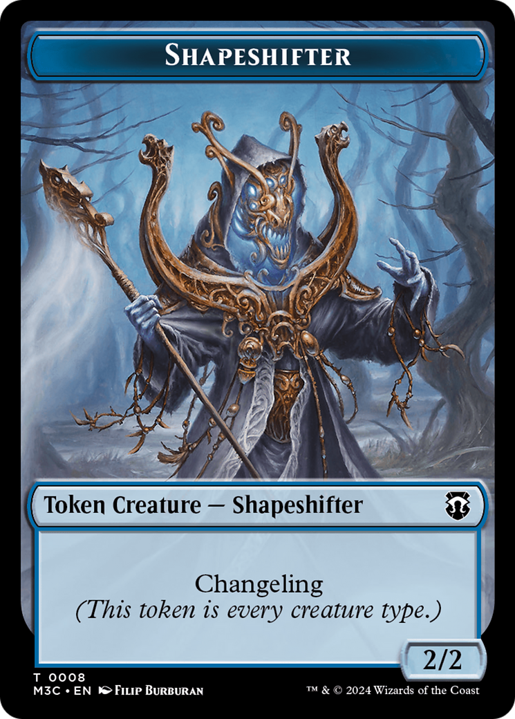 Dragon // Shapeshifter (0008) Double-Sided Token [Modern Horizons 3 Commander Tokens] | Magic Magpie