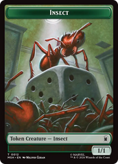 Soldier // Insect Double-Sided Token [Marvel Super Heroes Tokens] | Magic Magpie