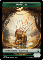 Tarmogoyf // Saproling Double-Sided Token [Modern Horizons 3 Commander Tokens] | Magic Magpie