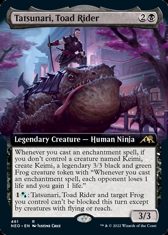 Tatsunari, Toad Rider (Extended Art) [Kamigawa: Neon Dynasty] | Magic Magpie