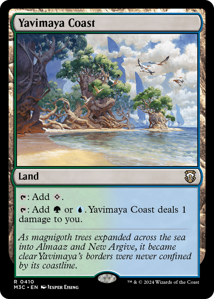 Yavimaya Coast (Ripple Foil) [Modern Horizons 3 Commander] | Magic Magpie