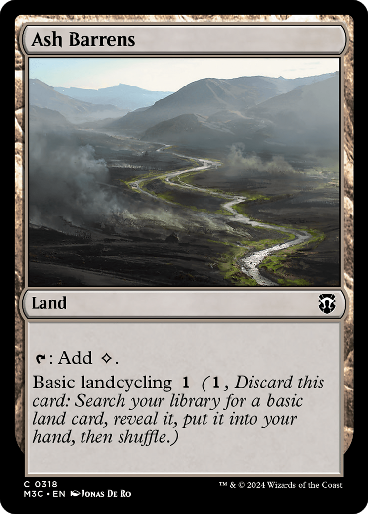 Ash Barrens (Ripple Foil) [Modern Horizons 3 Commander] | Magic Magpie