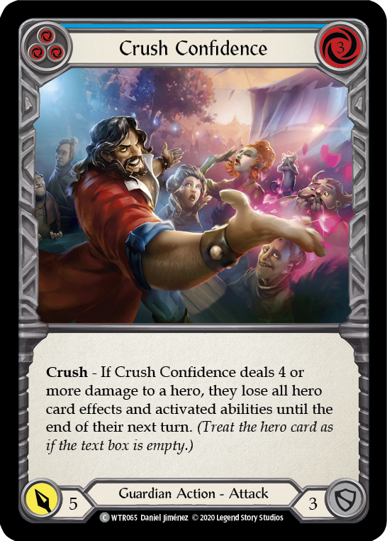 Crush Confidence (Blue) [U-WTR065] (Welcome to Rathe Unlimited)  Unlimited Rainbow Foil | Magic Magpie