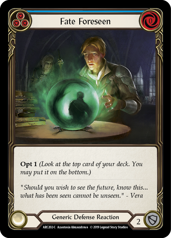 Fate Foreseen (Blue) [ARC202-C] (Arcane Rising)  1st Edition Rainbow Foil | Magic Magpie