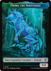 Primo, The Indivisble // Treasure Double-Sided Token [Secrets of Strixhaven Commander Tokens] | Magic Magpie