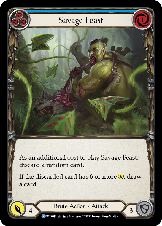 Savage Feast (Blue) [U-WTR016] (Welcome to Rathe Unlimited)  Unlimited Rainbow Foil | Magic Magpie