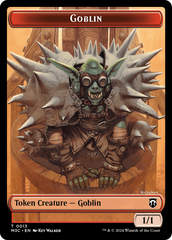 Tarmogoyf (Ripple Foil) // Goblin Double-Sided Token [Modern Horizons 3 Commander Tokens] | Magic Magpie