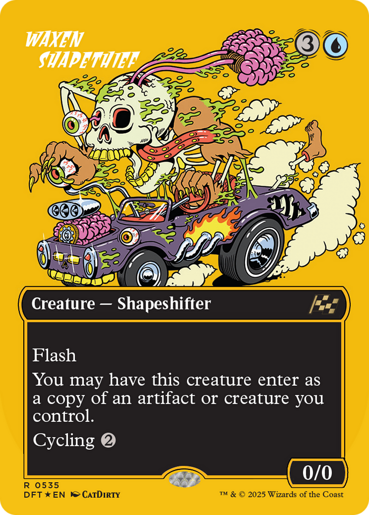 Waxen Shapethief (Borderless) (First-Place Foil) [Aetherdrift] | Magic Magpie