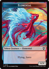 Dragon Illusion // Elemental (0019) Double-Sided Token [Secrets of Strixhaven Commander Tokens] | Magic Magpie