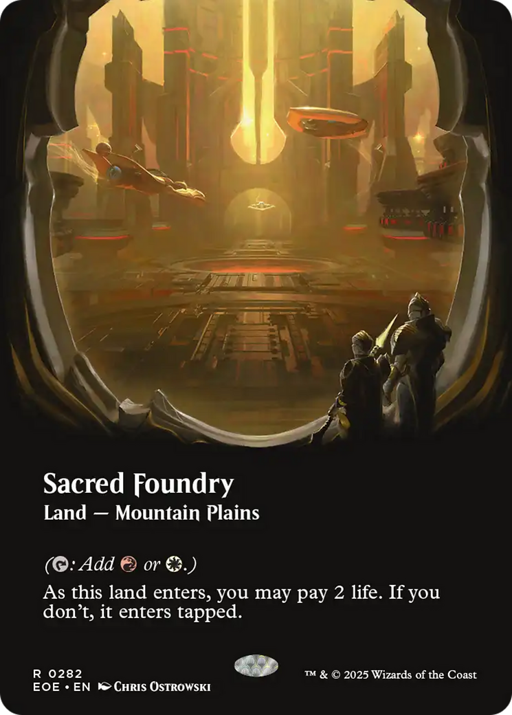 Sacred Foundry (Borderless) [Edge of Eternities] | Magic Magpie