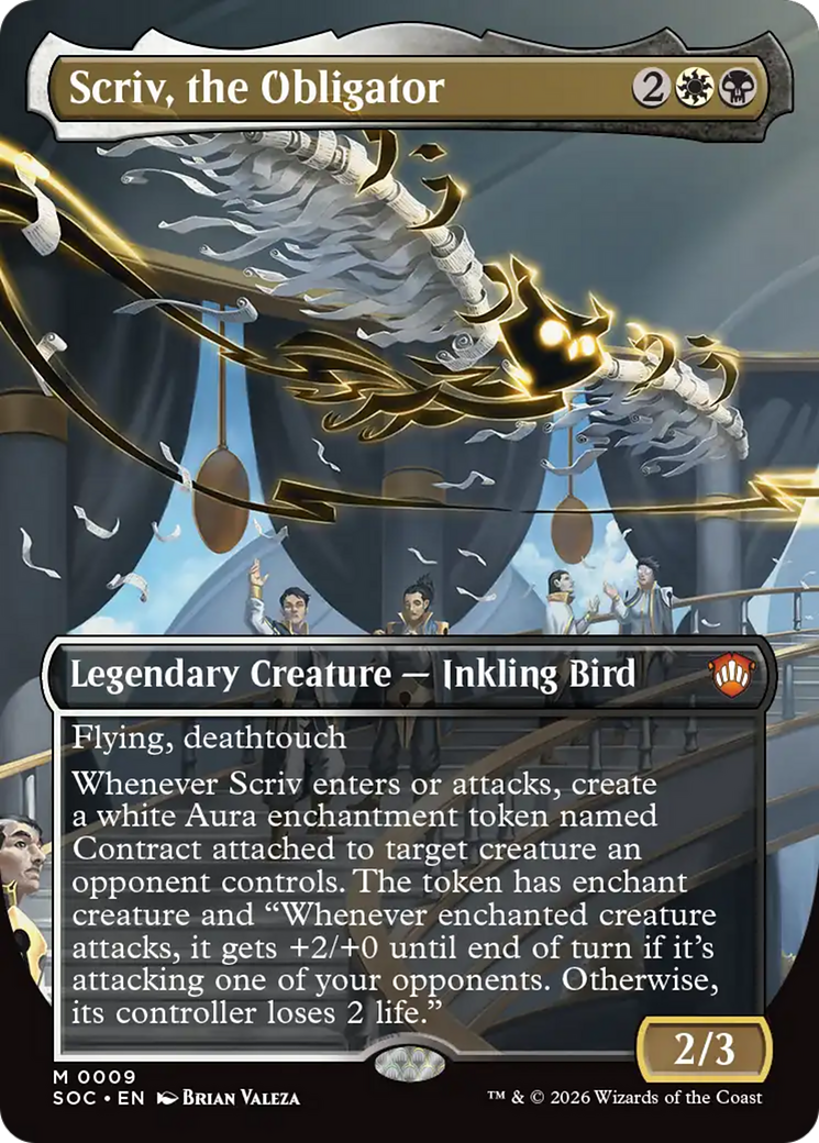 Scriv, the Obligator (Borderless) [Secrets of Strixhaven Commander] | Magic Magpie