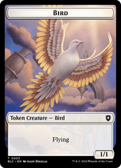 Storm Crow // Bird (003) Double-Sided Token [Bloomburrow Commander Tokens] | Magic Magpie