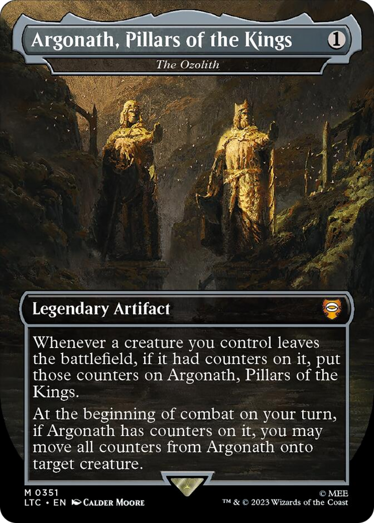 Argonath, Pillars of the Kings - The Ozolith (Borderless) (Surge Foil) [The Lord of the Rings: Tales of Middle-Earth Commander] | Magic Magpie