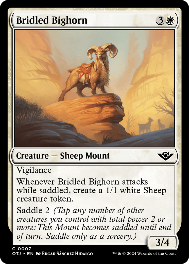 Bridled Bighorn [Outlaws of Thunder Junction] | Magic Magpie