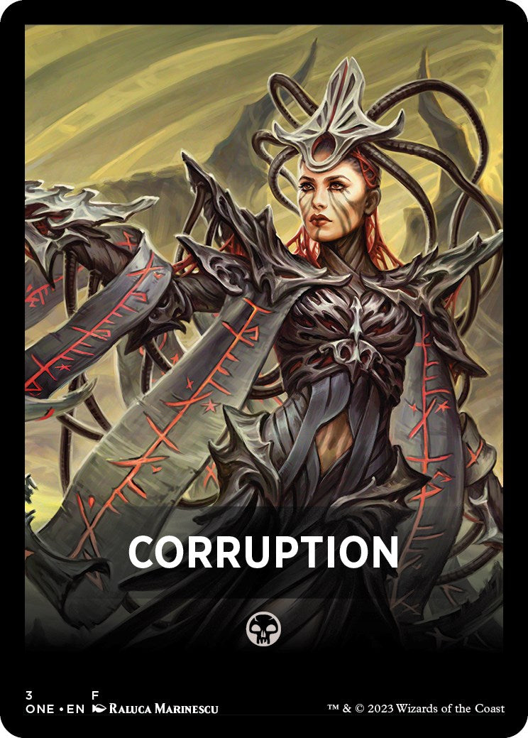 Corruption Theme Card [Phyrexia: All Will Be One Tokens] | Magic Magpie