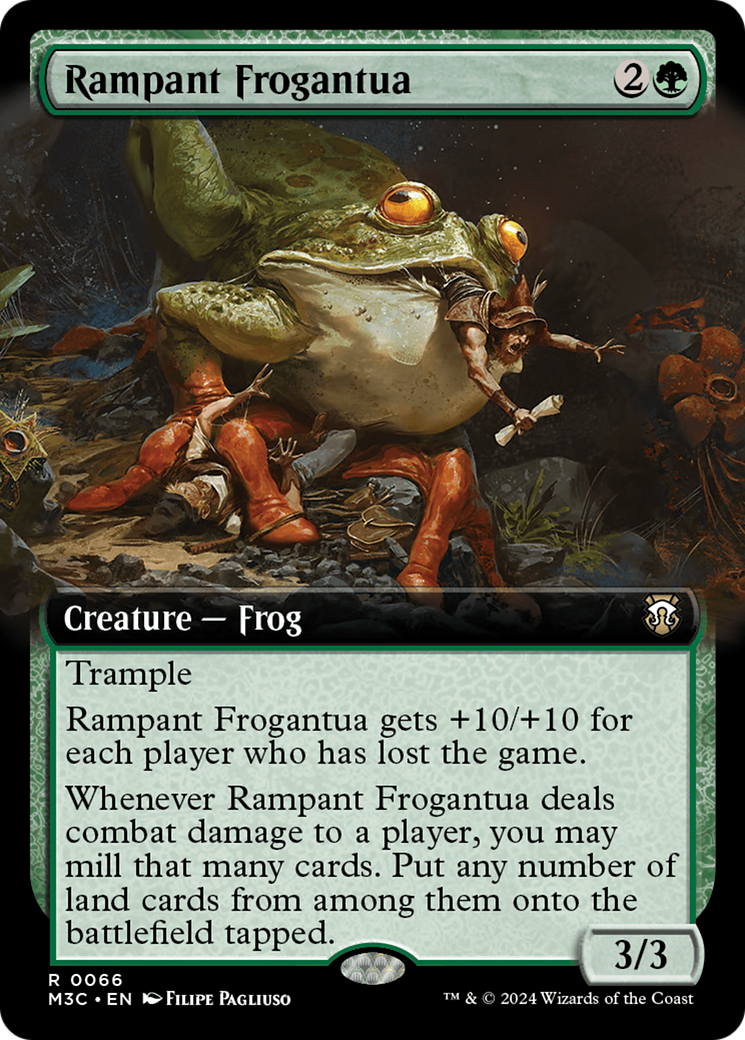 Rampant Frogantua (Extended Art) (Ripple Foil) [Modern Horizons 3 Commander] | Magic Magpie