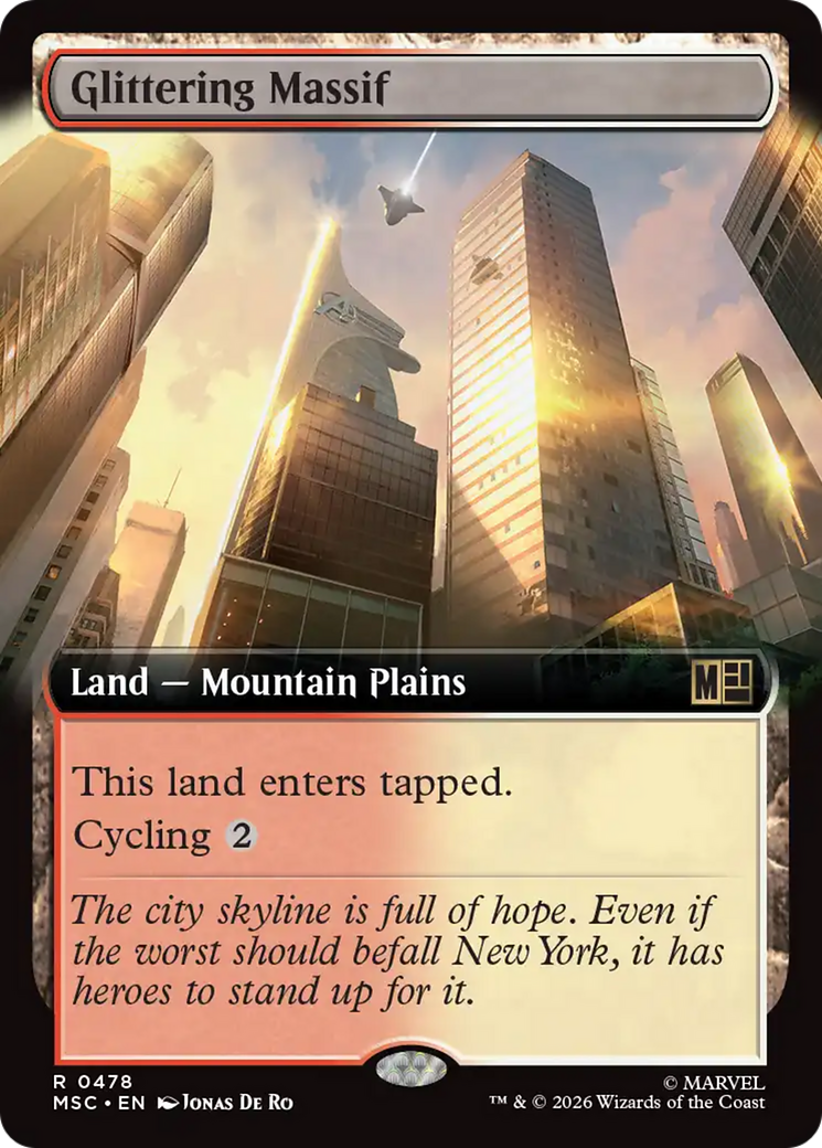 Glittering Massif (Extended Art) [Marvel Super Heroes Commander] | Magic Magpie