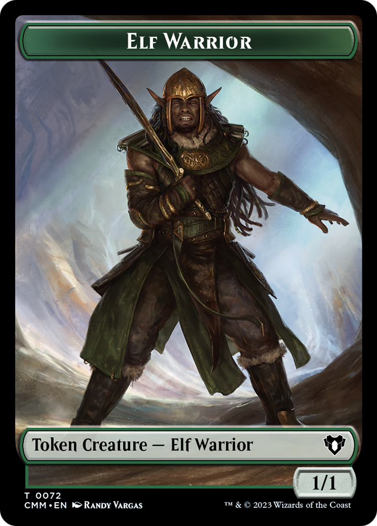 Elf Warrior // Cleric Double-Sided Token [Commander Masters Tokens] | Magic Magpie