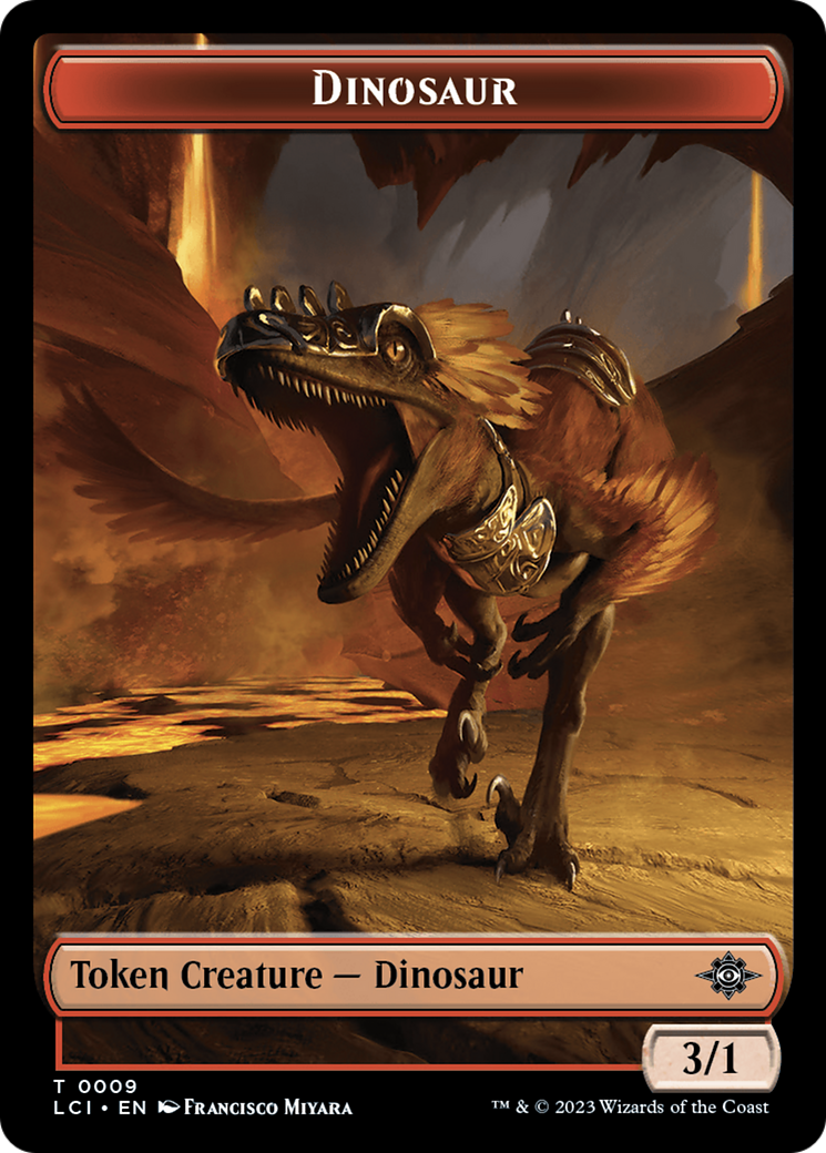 Dinosaur Token (0009) [The Lost Caverns of Ixalan Tokens] | Magic Magpie