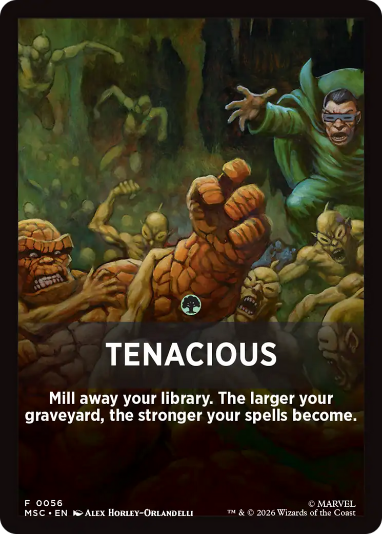 Tenacious Theme Card [Marvel Super Heroes Commander] | Magic Magpie
