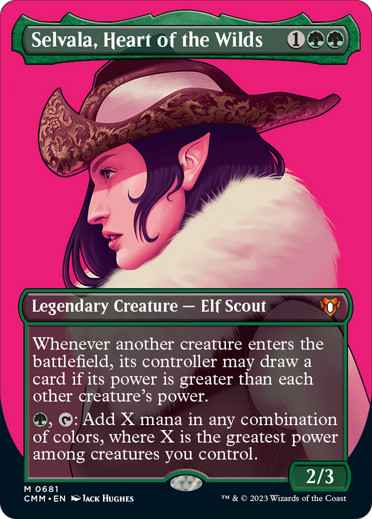 Selvala, Heart of the Wilds (Borderless Profile) [Commander Masters] | Magic Magpie