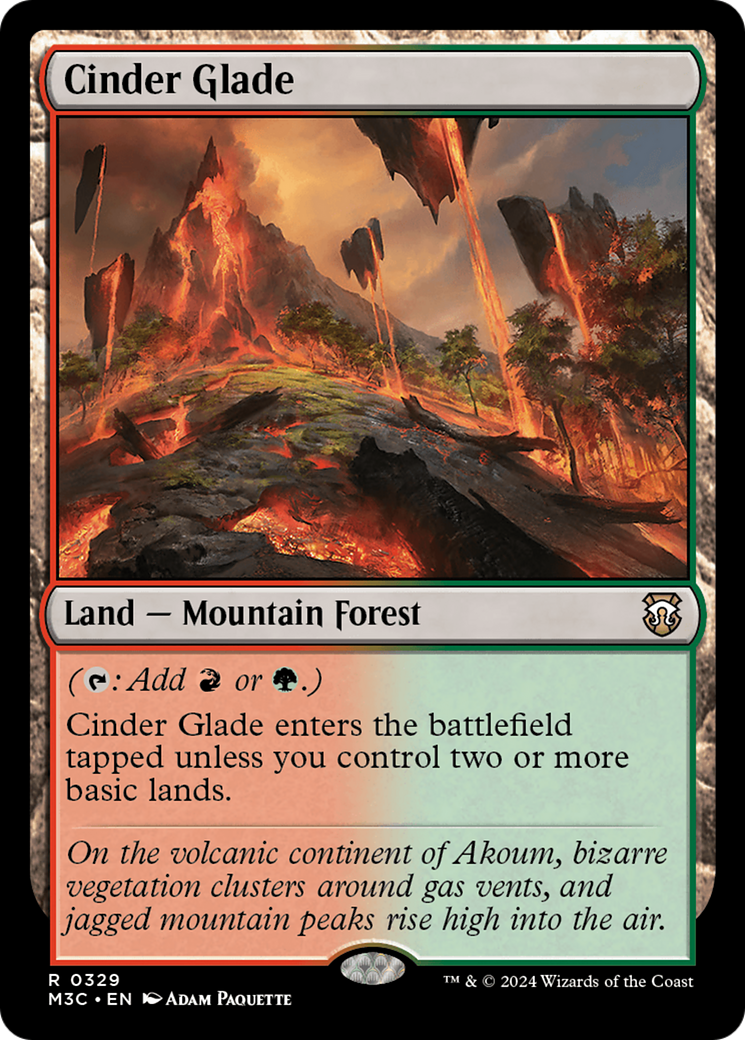 Cinder Glade (Ripple Foil) [Modern Horizons 3 Commander] | Magic Magpie