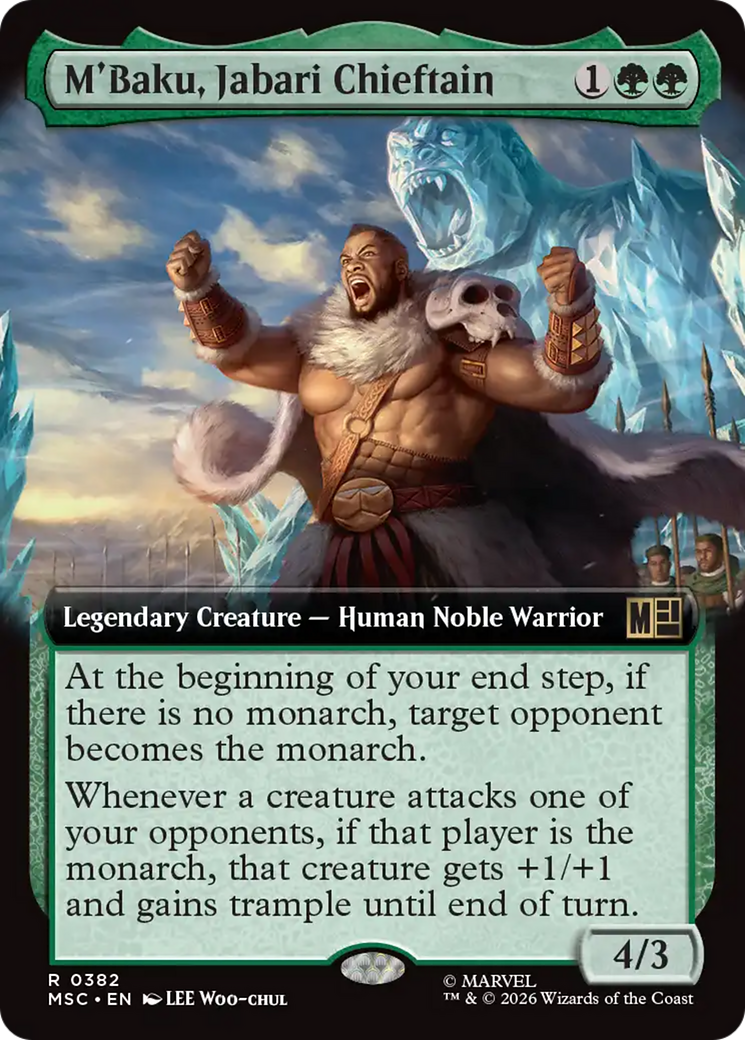 M'Baku, Jabari Chieftain (Extended Art) [Marvel Super Heroes Commander] | Magic Magpie