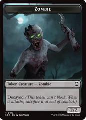 Snake // Zombie Double-Sided Token [Secrets of Strixhaven Commander Tokens] | Magic Magpie