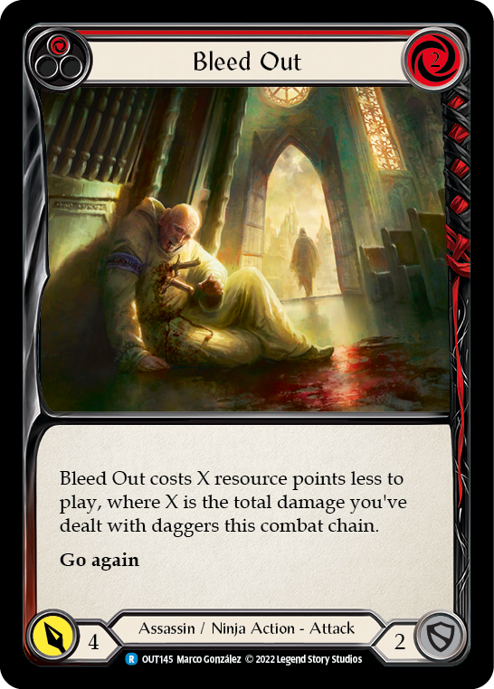 Bleed Out (Red) [OUT145] (Outsiders)  Rainbow Foil | Magic Magpie