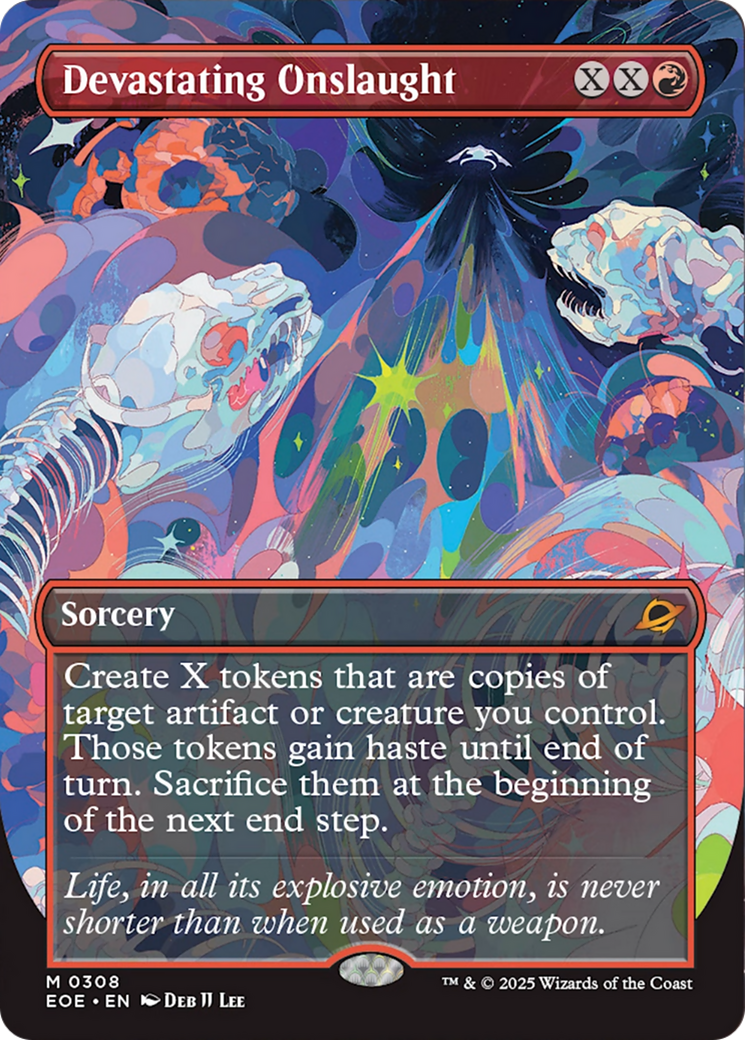 Devastating Onslaught (Borderless) [Edge of Eternities] | Magic Magpie