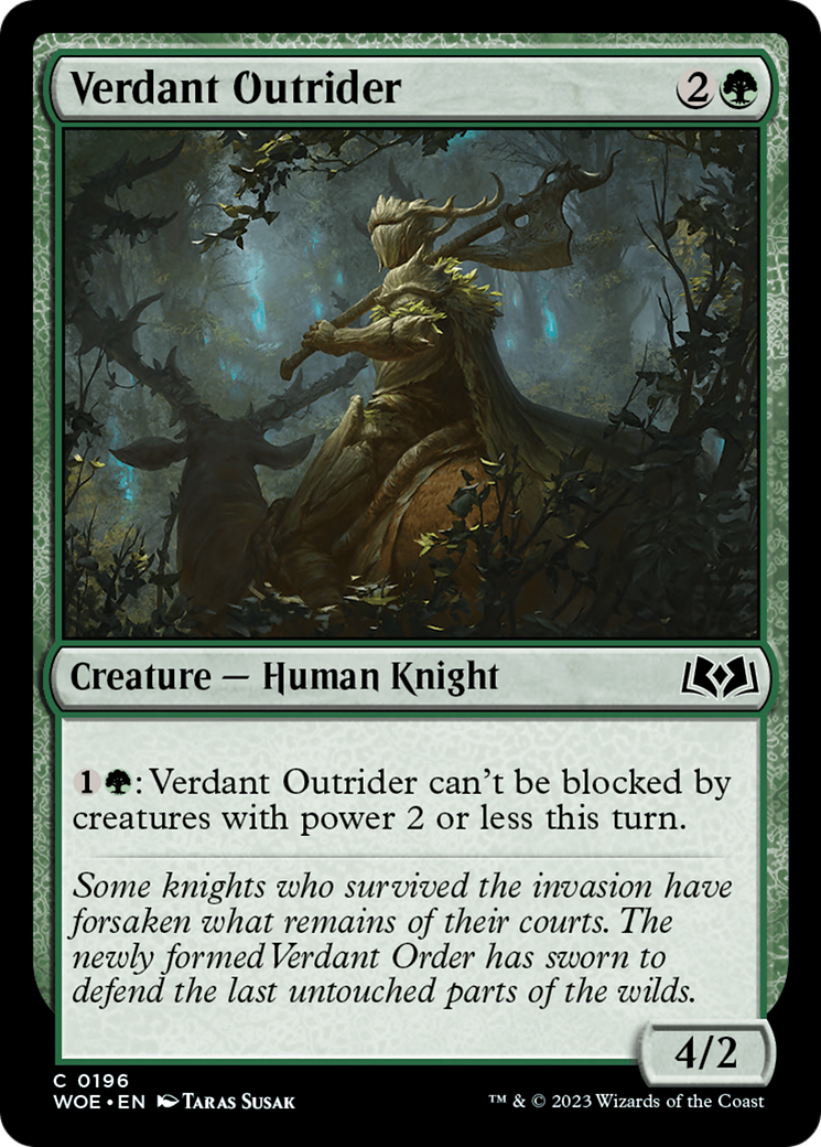 Verdant Outrider [Wilds of Eldraine] | Magic Magpie