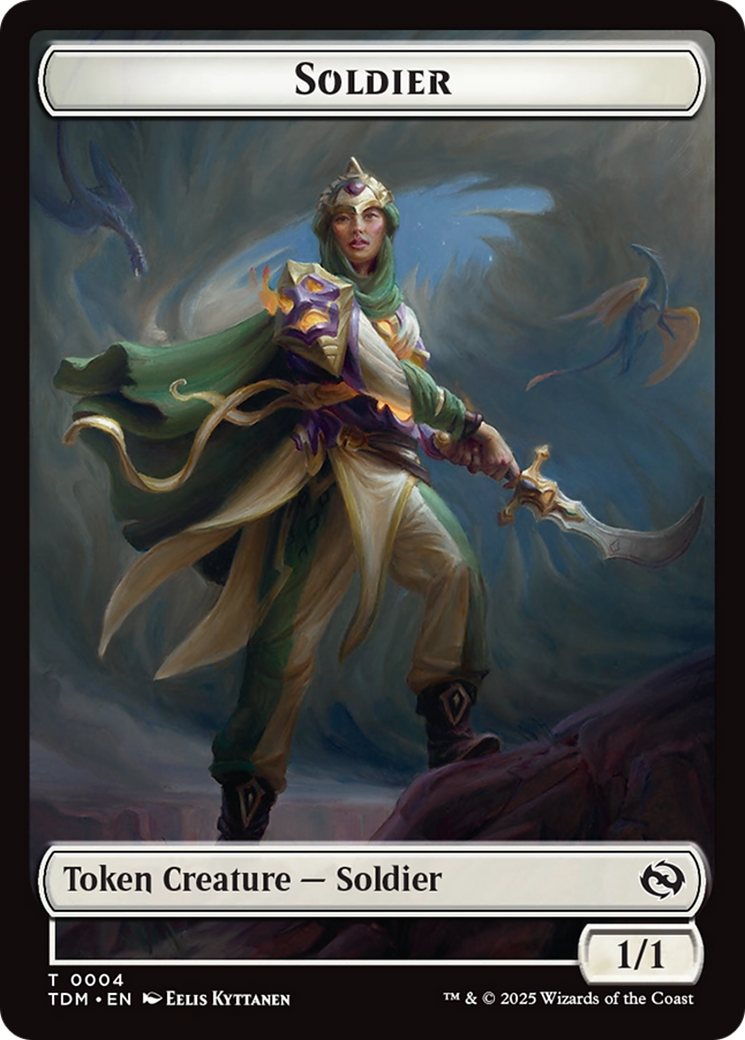 Solider (0004) // Solider (0005) Double-Sided Token [Tarkir: Dragonstorm Tokens] | Magic Magpie